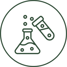 Chemical experiment with flask and test tube.