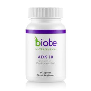 Biote ADK 10 dietary supplement bottle.