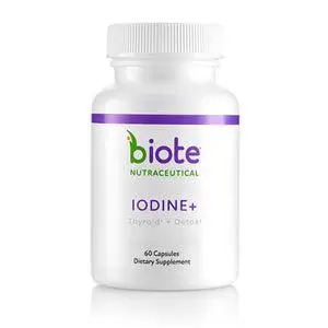 Iodine+ dietary supplement bottle.