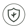 Shield emblem with an airplane silhouette inside.
